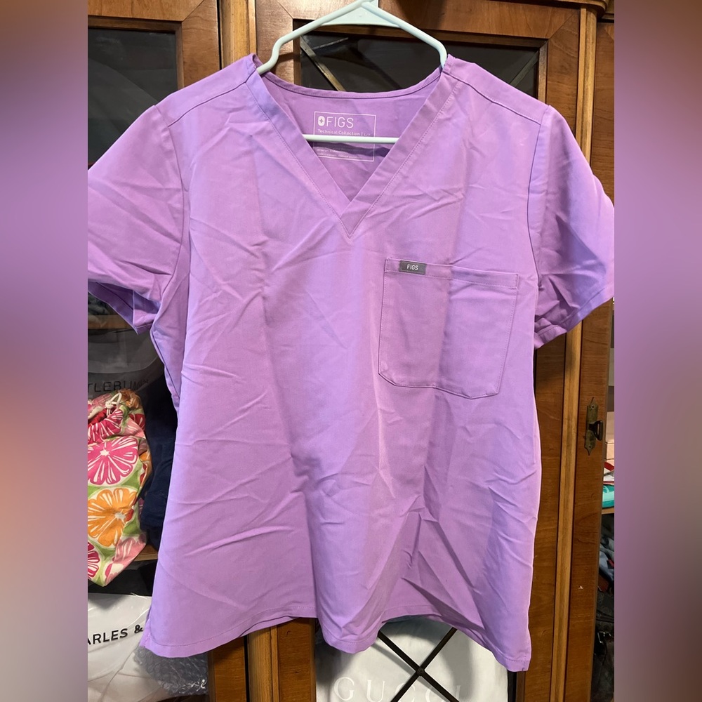 Figs Purple Scrub Top